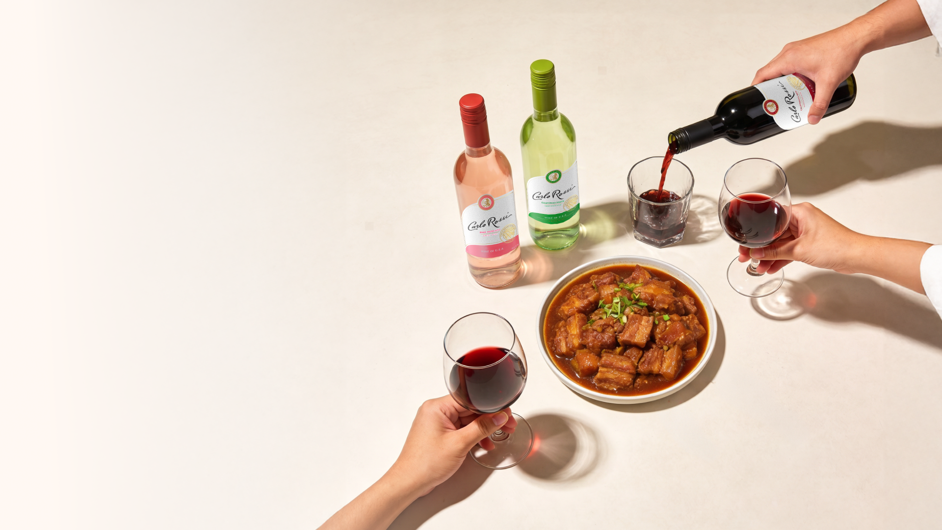 Carlo Rossi wines paired with a delicious Filipino dish — That's Bagay!