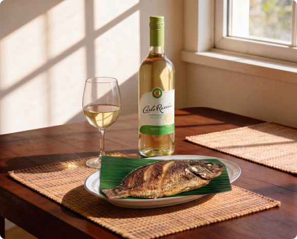 recommended food pairing california white fried fish