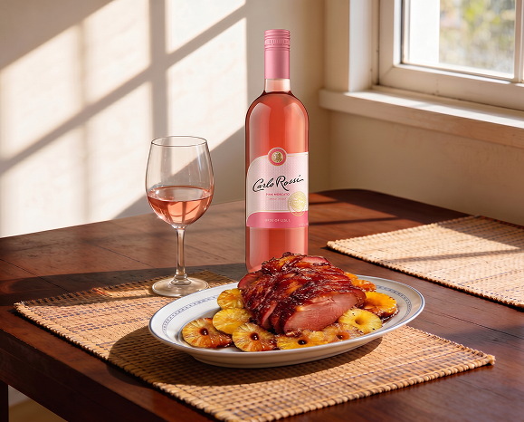 recommended food pairing pink moscato fiesta ham